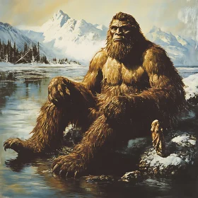 Sasquatch Contemplating Nature