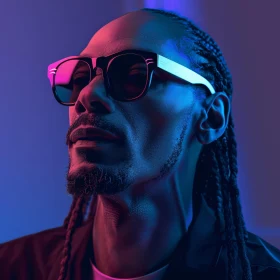 Snoop Dogg with Neon Lighting