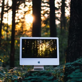 Nature and Technology Fusion: Computer in a Forest