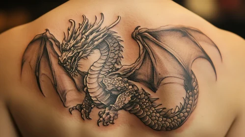 Back Tattoo: Dragon in Flight