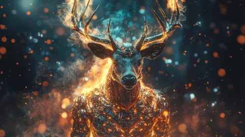 Flaming Deer with Armor