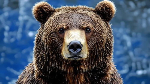 Wet Bear with Intense Gaze