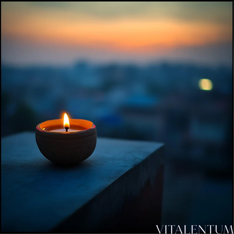 Evening Candlelight AI Image