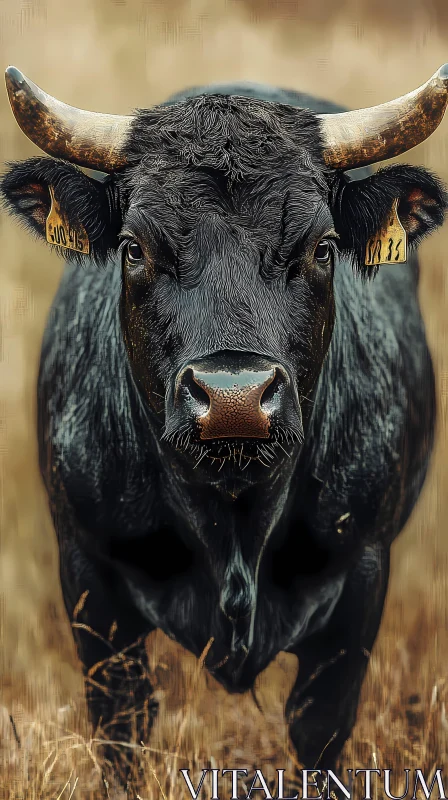 Imposing Bull in Natural Habitat AI Image