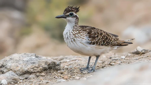 Graceful Bird on Rocky Terrain