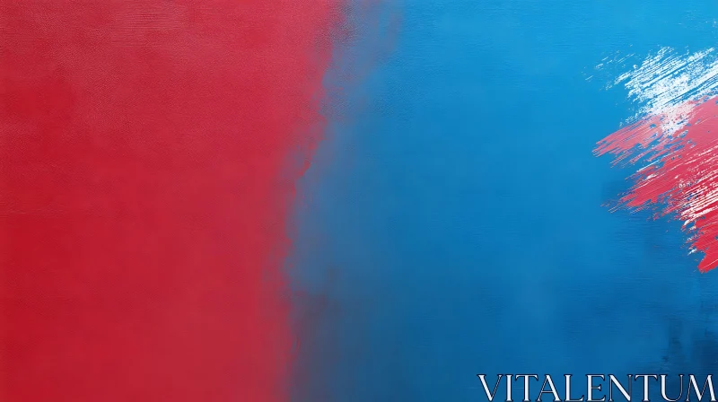 AI ART Red and Blue Color Block Art