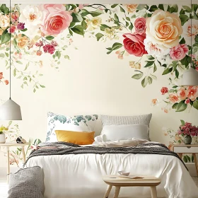 Elegant Floral Themed Bedroom Design