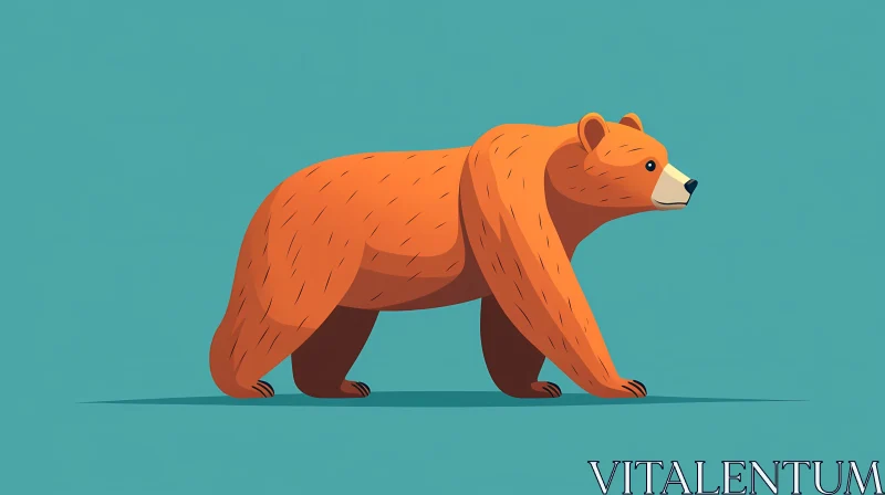 Orange Bear Art AI Image