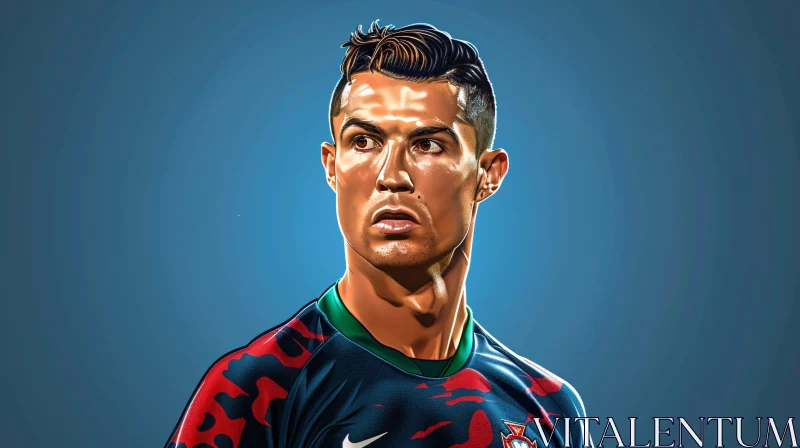 AI ART Digital Portrait of Ronaldo