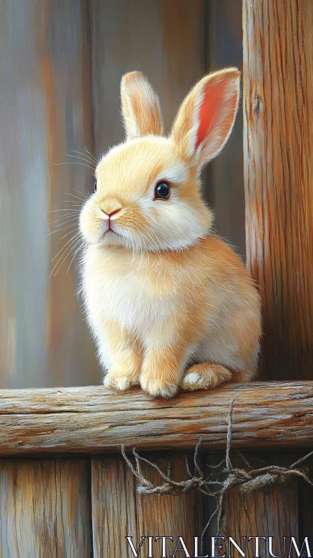 Charming Fluffy Rabbit AI Image