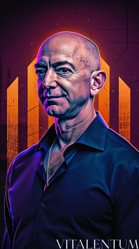 AI ART Jeff Bezos Modern Digital Portrait