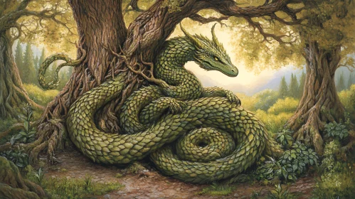 Enchanted Forest Dragon Resting
