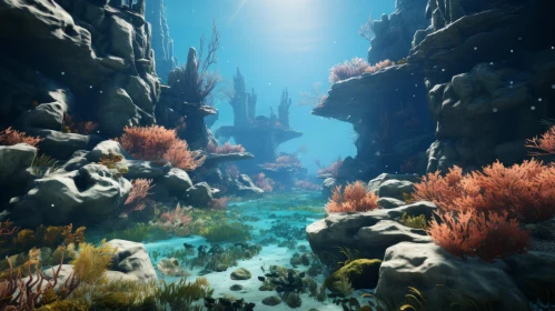 Serene Underwater Scene: Nature's Arcadian Landscape