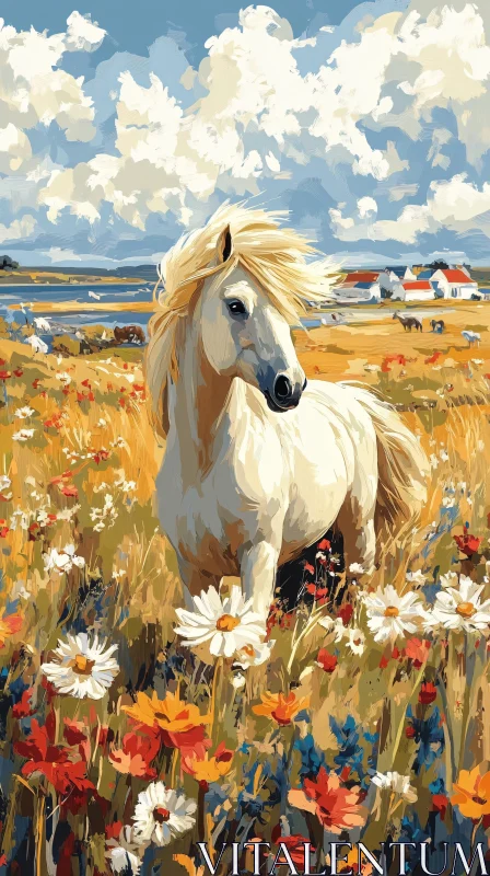 AI ART Countryside Horse Portrait