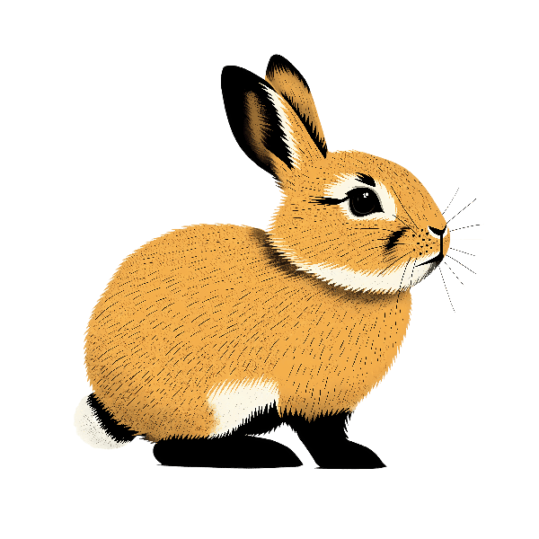 Cute Rabbit Design for Apparel POD Design