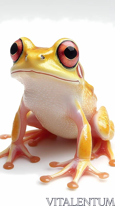 Vibrant Amphibian Portrait AI Image