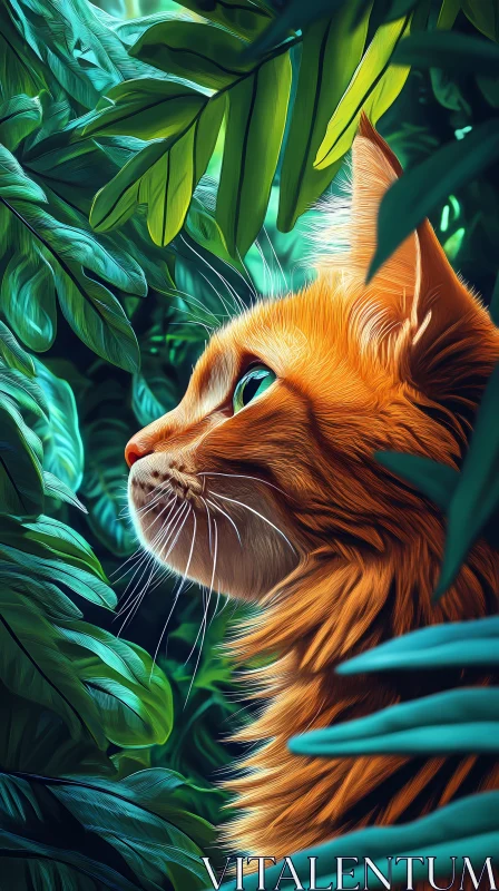 AI ART Inquisitive Jungle Cat