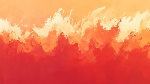 Dynamic Abstract Fire-Inspired Painting