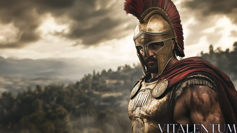 AI ART Spartan Warrior in Ancient Times