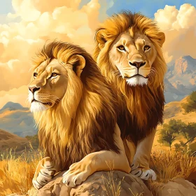 Pair of Lions