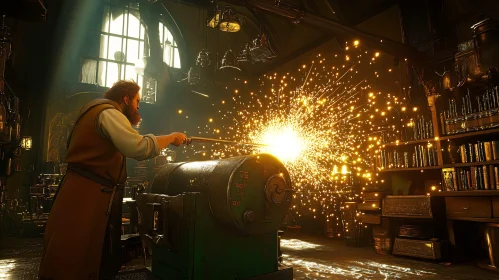 Craftsman at Work: Sparks in the Workshop