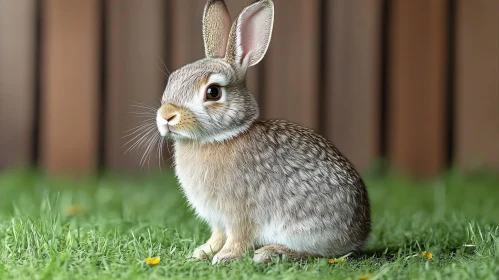 Charming Rabbit in Natural Setting AI Image