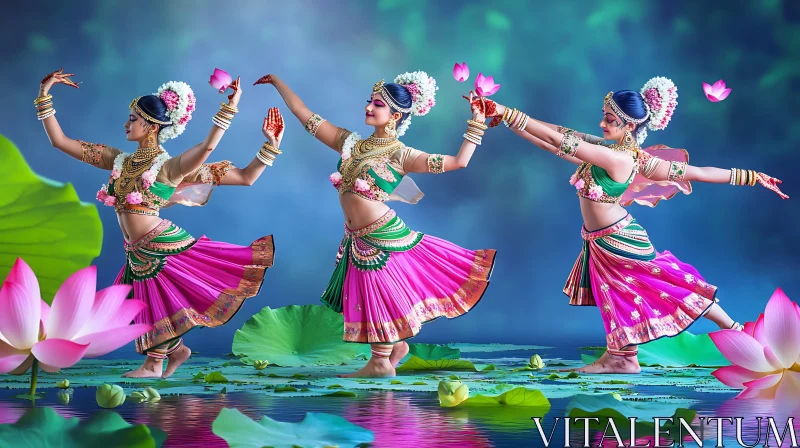 Traditional Indian Dance Performance AI Image