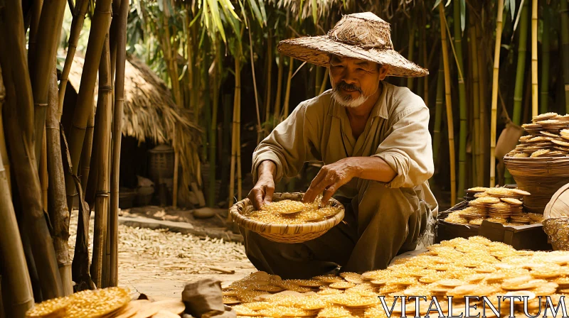 AI ART Traditional Asian Scene with Food