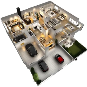 Detailed Architectural Blueprint of a Home