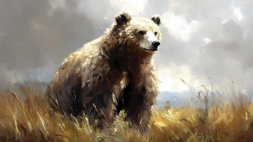 Bear Surrounded by Nature's Palette