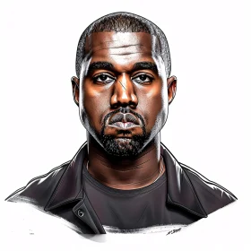 Detailed Art of Kanye West