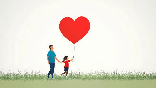 Walking with Love: Father and Child