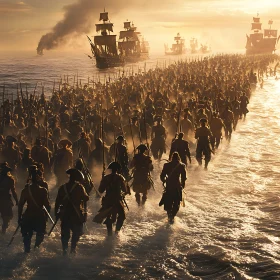 Golden Fleet Marching to the Sea