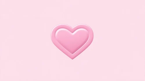 Pastel Pink Heart Symbol