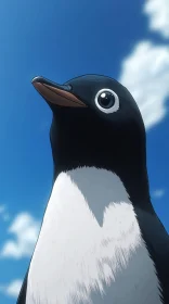 Elegant Penguin Art Piece