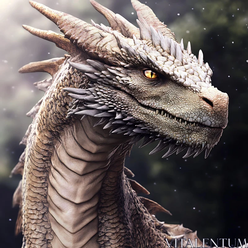 AI ART Fantasy Dragon Close-Up