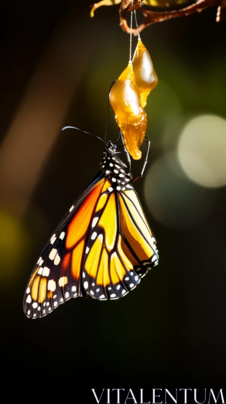 Captivating Monarch Butterfly Pollination - A Masterpiece of Nature's Artistry AI Image