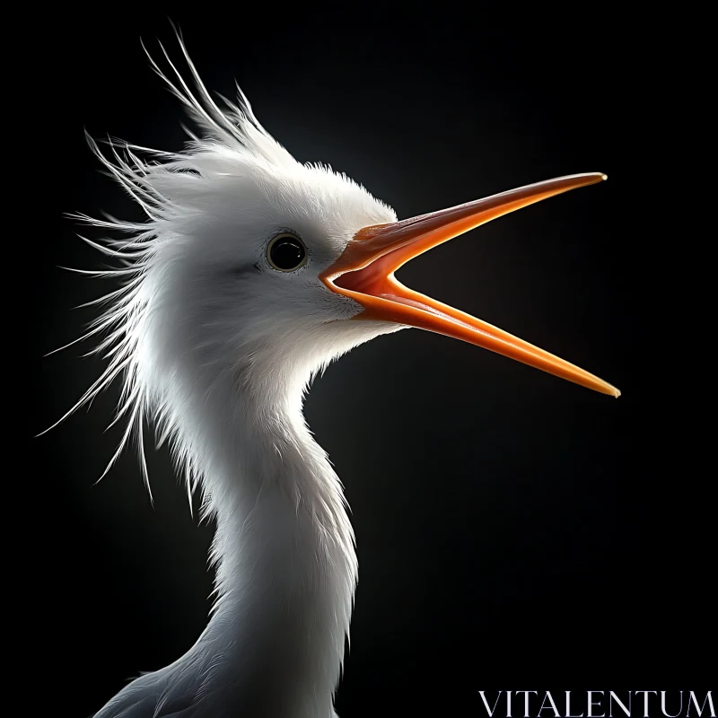 Portrait of a White Bird AI Image