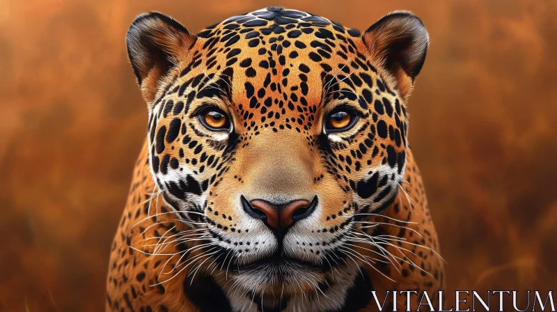 AI ART Detailed Jaguar Face Shot