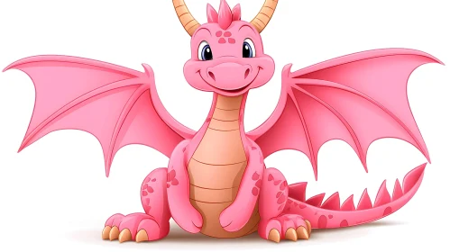 Playful Pink Dragon Character Design