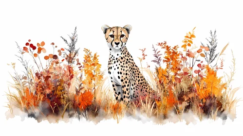 Cheetah and Autumn Colors