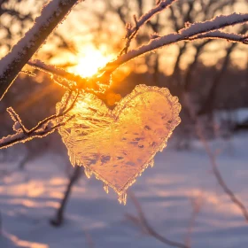 Frozen Heart Sunset