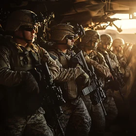 Soldiers in formation
