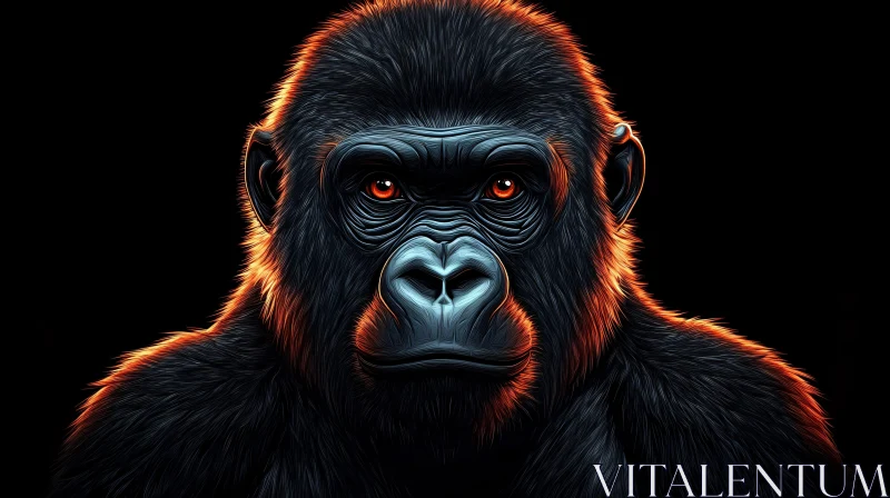 Gorilla Portrait AI Image