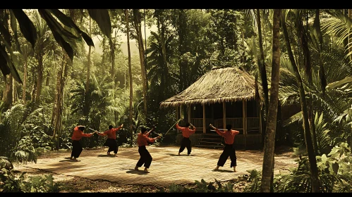 Swordsmen Training in Tropical Forest