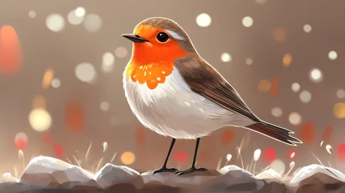 Charming Robin Illustration