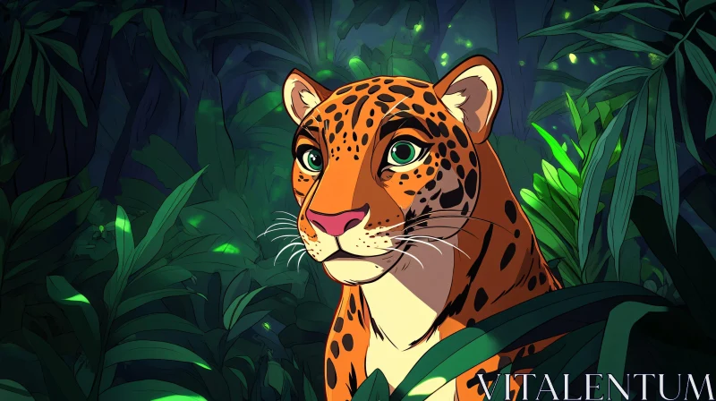 AI ART Jungle Big Cat Illustration