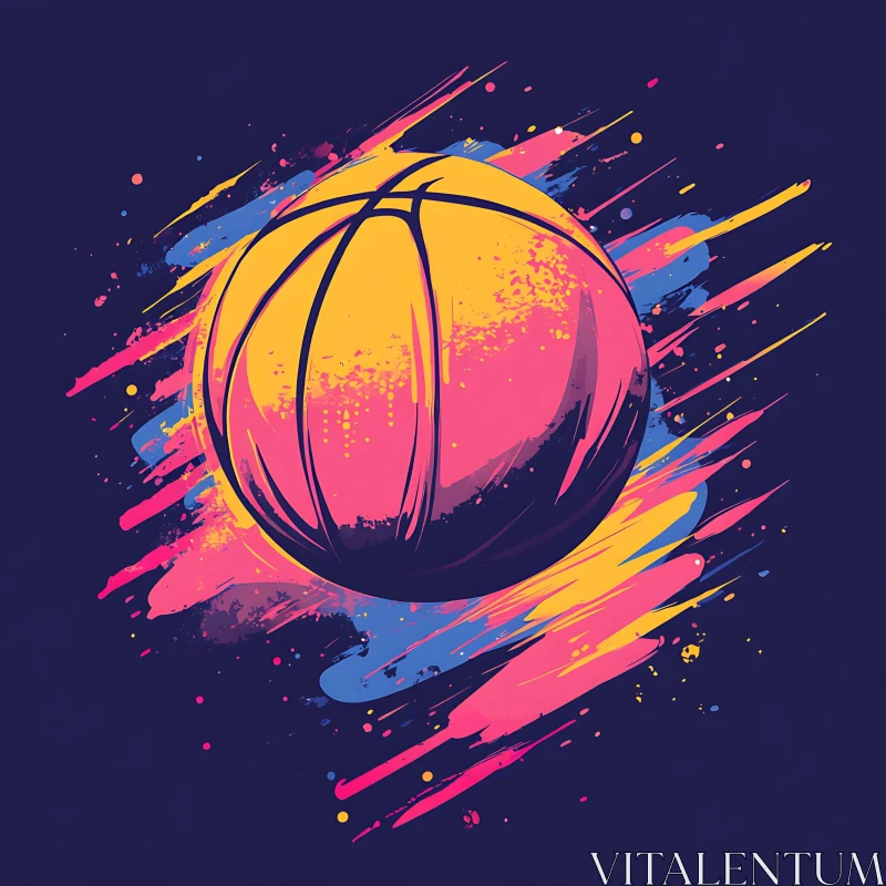 Neon Basketball AI Image