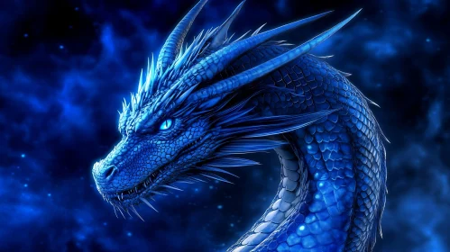 Azure Dragon in Starry Night