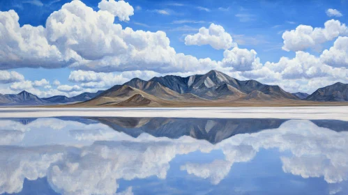 Mountain and Cloud Reflection